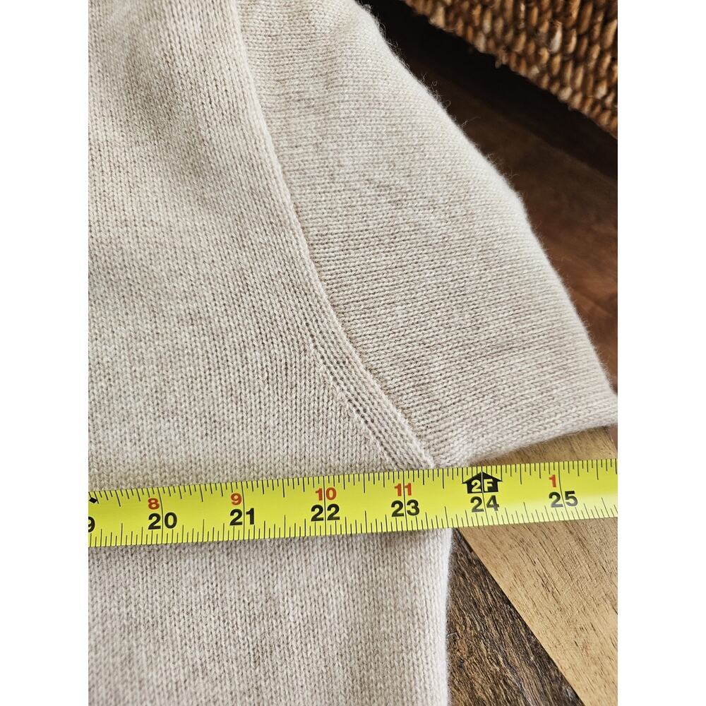 Reformation Bri Cashmere Long Open Front Cardigan Oatmeal Sz Small Tan Designer - Picture 12 of 14